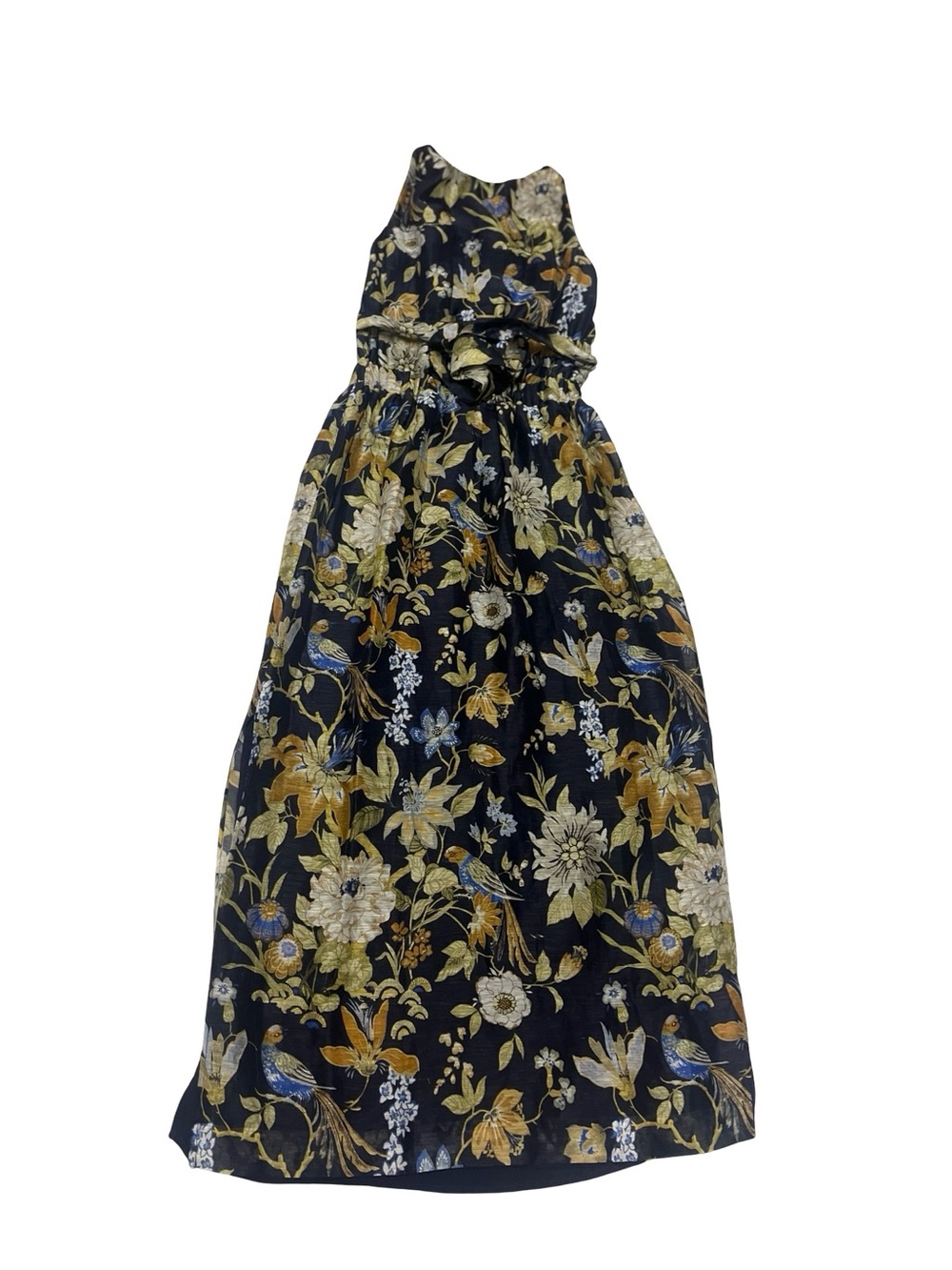 Sir The Lilian Floral Cross Back Maxi Dress Silk Linen Sz 1 US Sz 4 Wedding Date